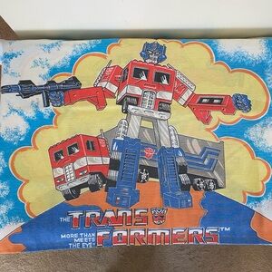Vintage Hasbro Transformers Optimus Prime Standard Pillowcase 1984